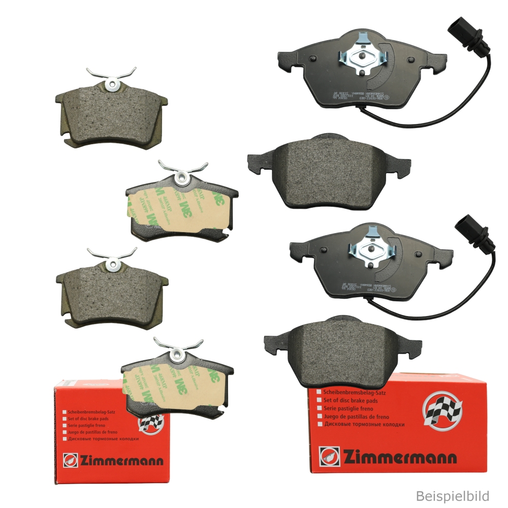 Zimmermann Bremsenset Bremsbeläge vorne + hinten AUDI SKODA VW VAG