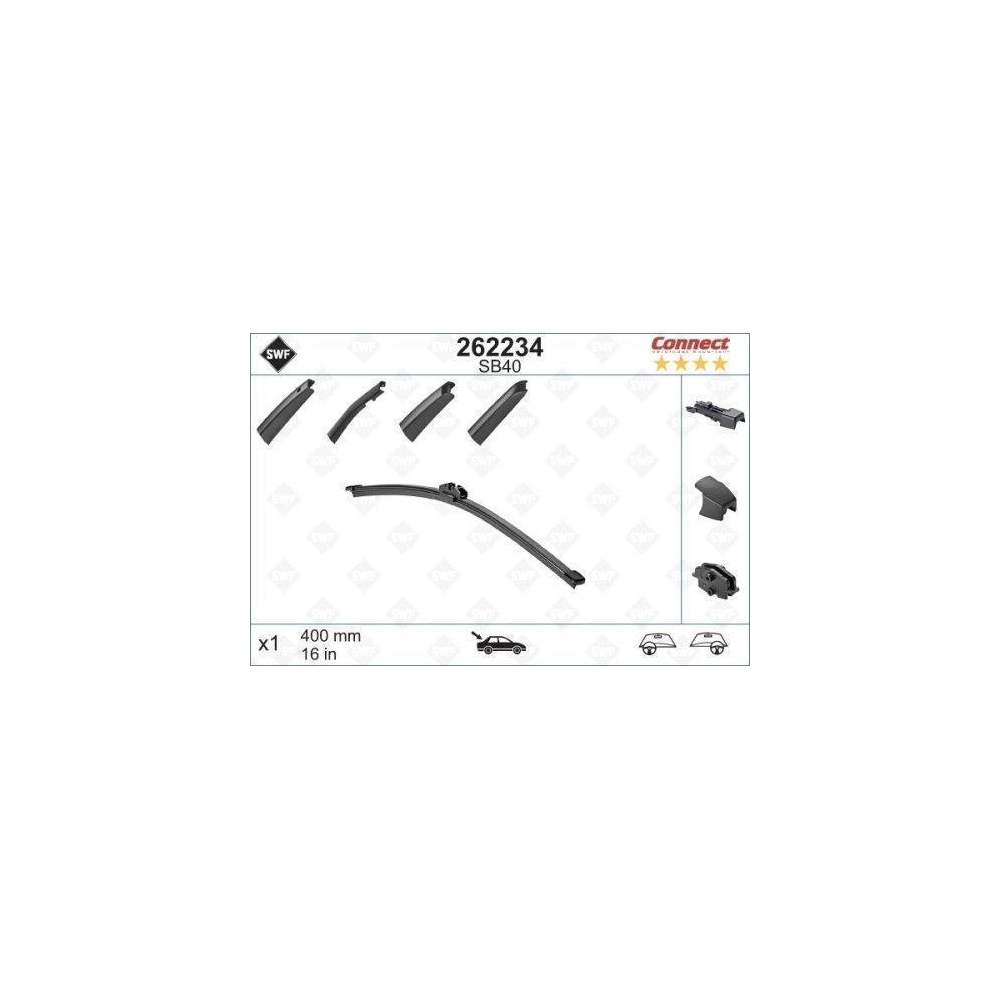 SWF Connect Heck (x1) 400mm SB40 Wischerblatt 262234