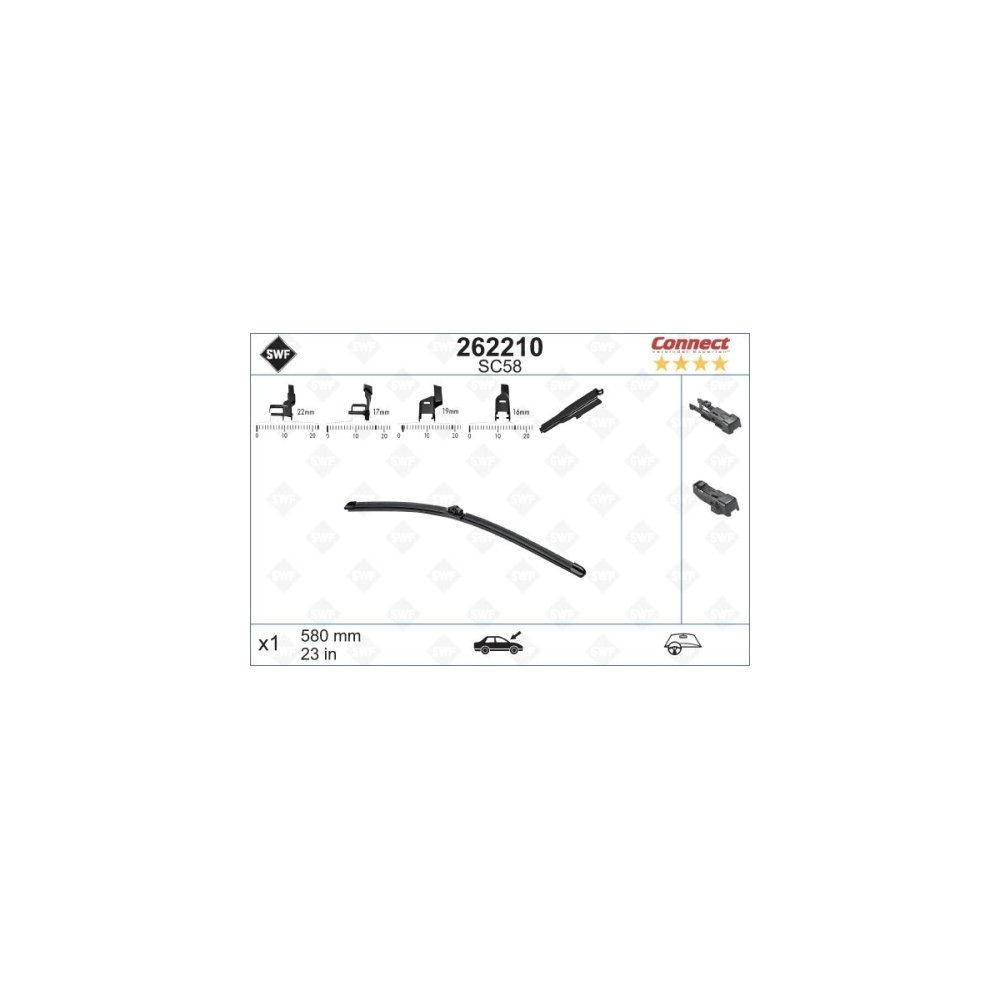 SWF Connect Front (x1) 580mm SC58 Wischerblatt 262210