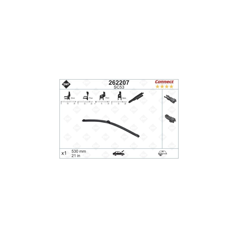 SWF Connect Front (x1) 530mm SC53 Wischerblatt 262207