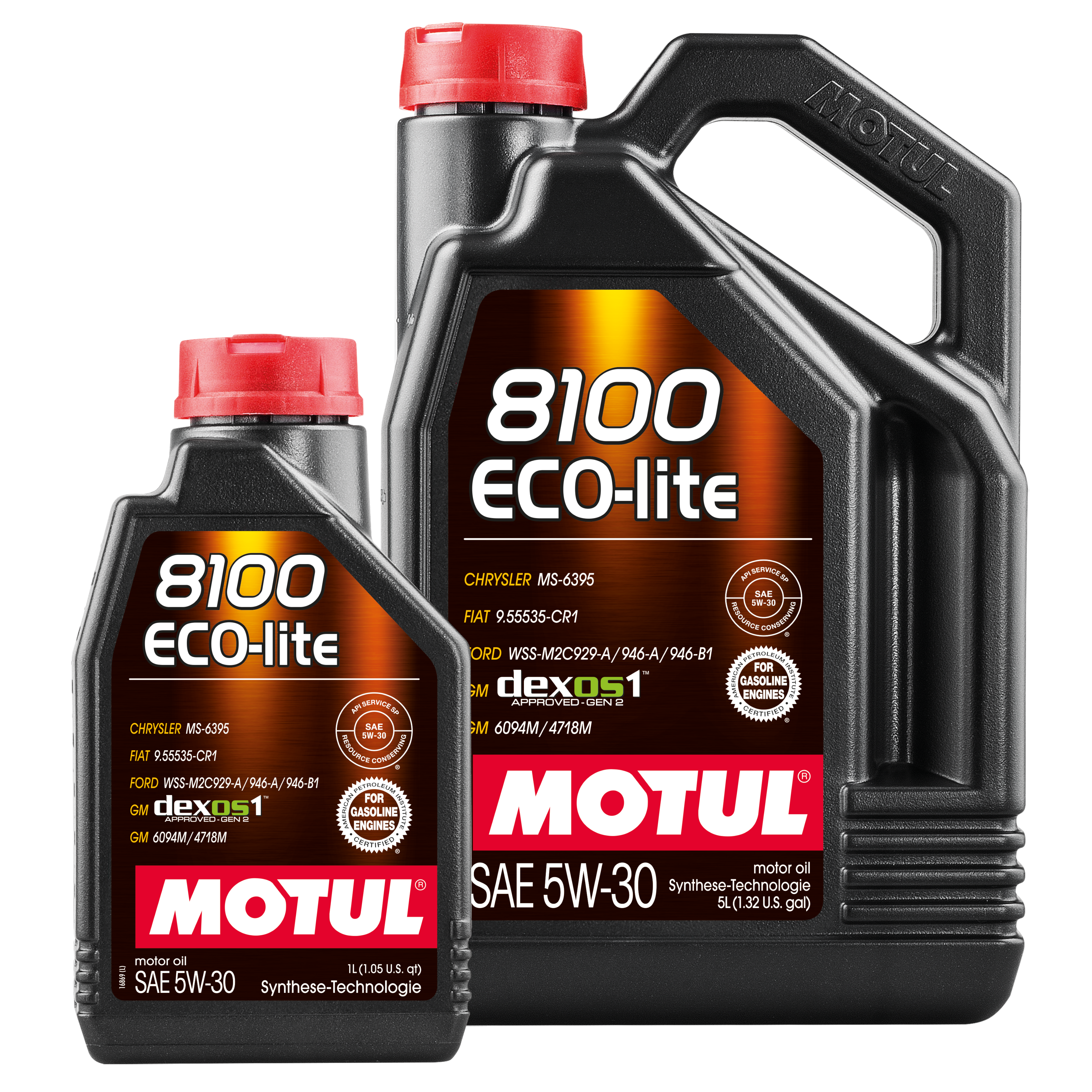 MOTUL PKW 8100 Eco-Lite 5W-30 Synthetisches Leichtlauf Motoröl 5+1 Liter