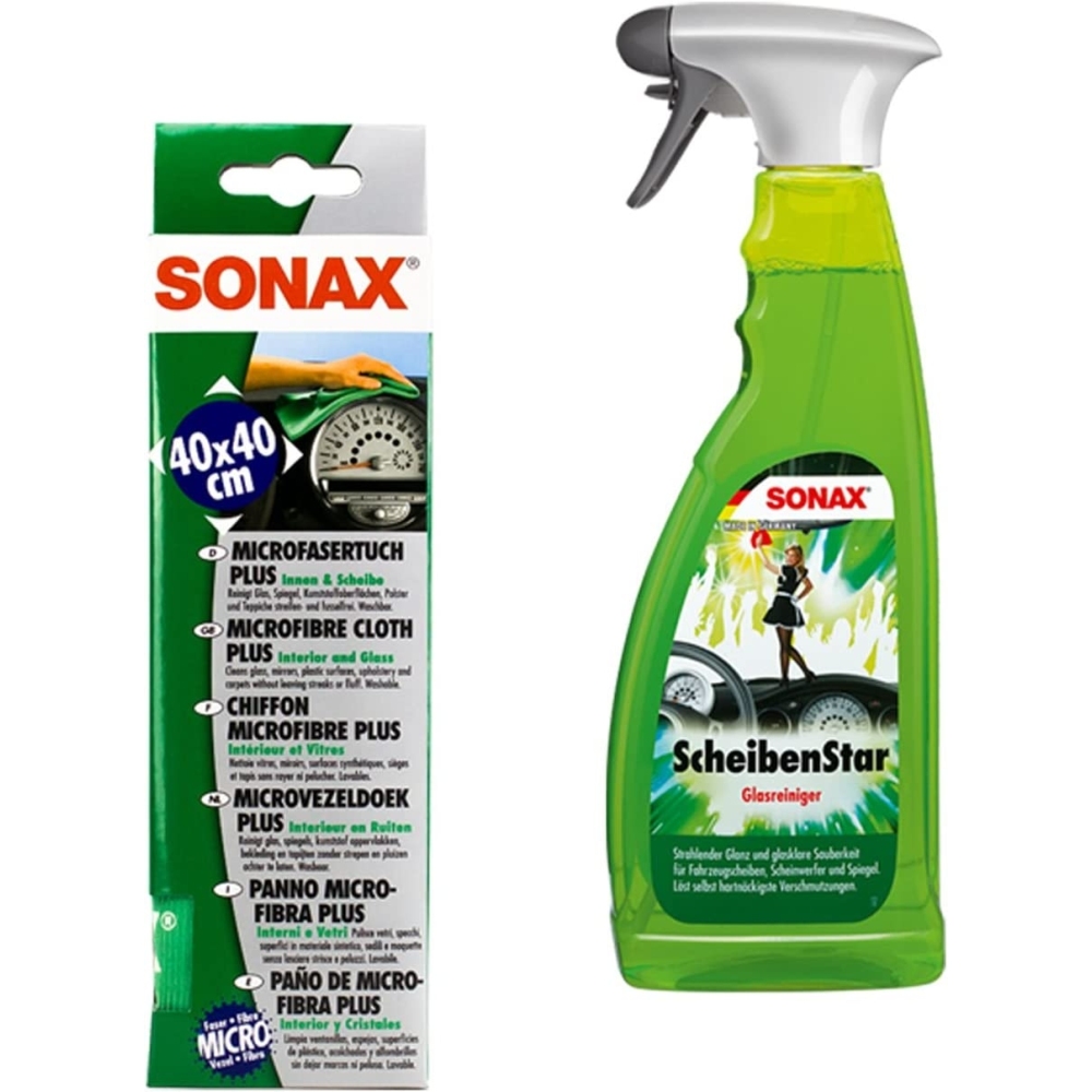 SONAX Microfasertuch Innenscheibe Scheibenreiniger 1x750ml