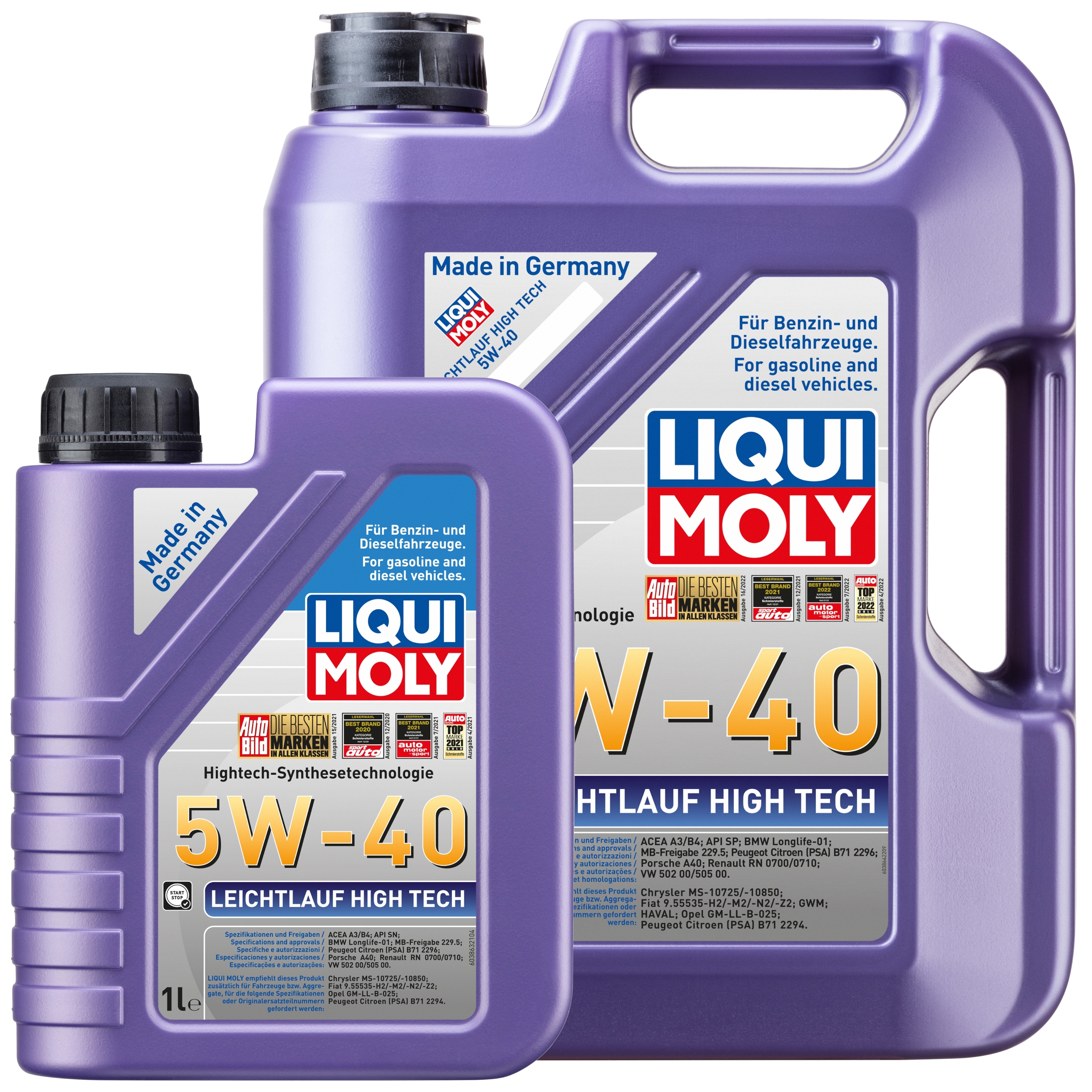 Liqui Moly 1x LM49111 6l Leichtlauf High Tech 5 W-40 - 5l+1L (3864+3863)