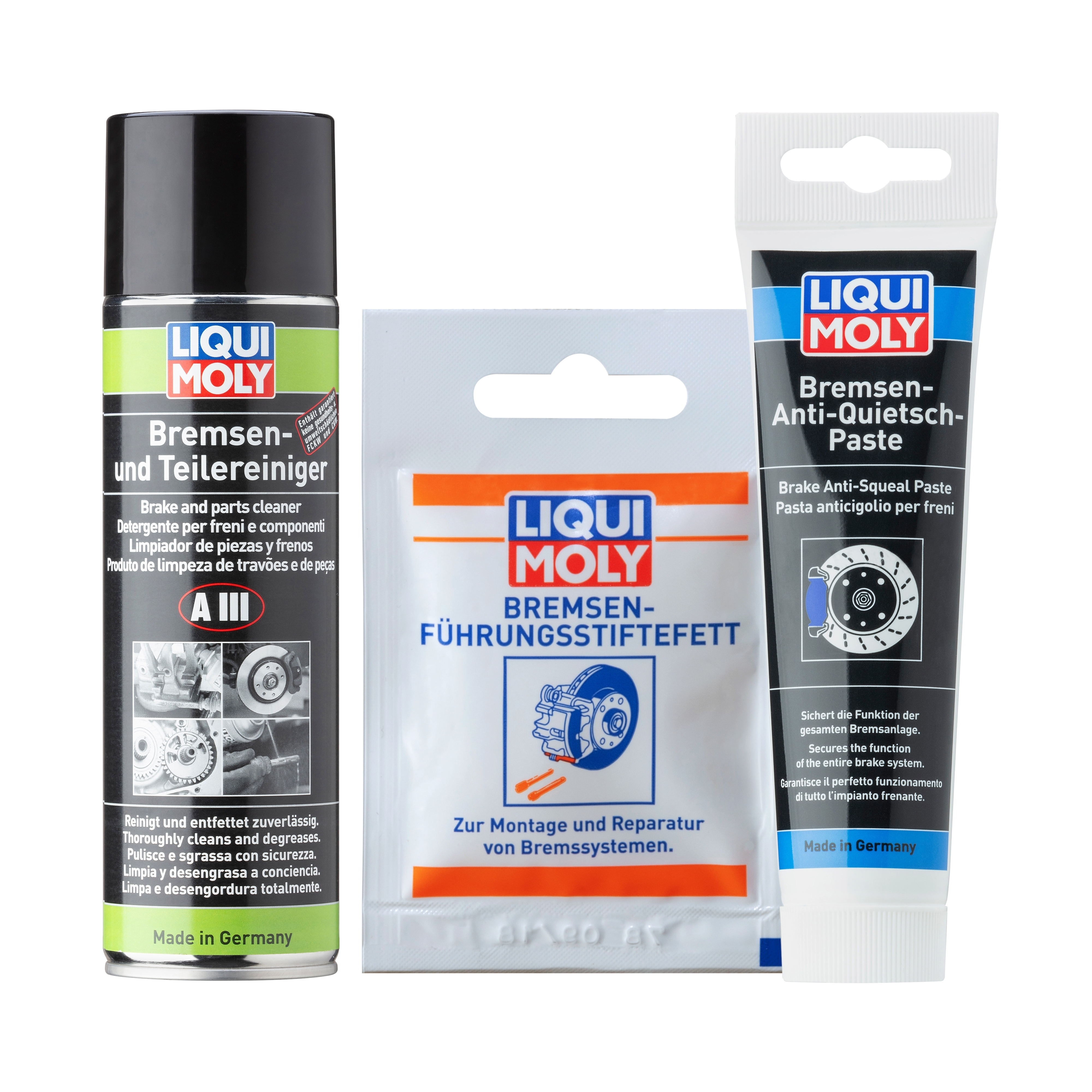 LIQUI MOLY Bremsen Montage Service Paket Set 3077, 3389, 21204