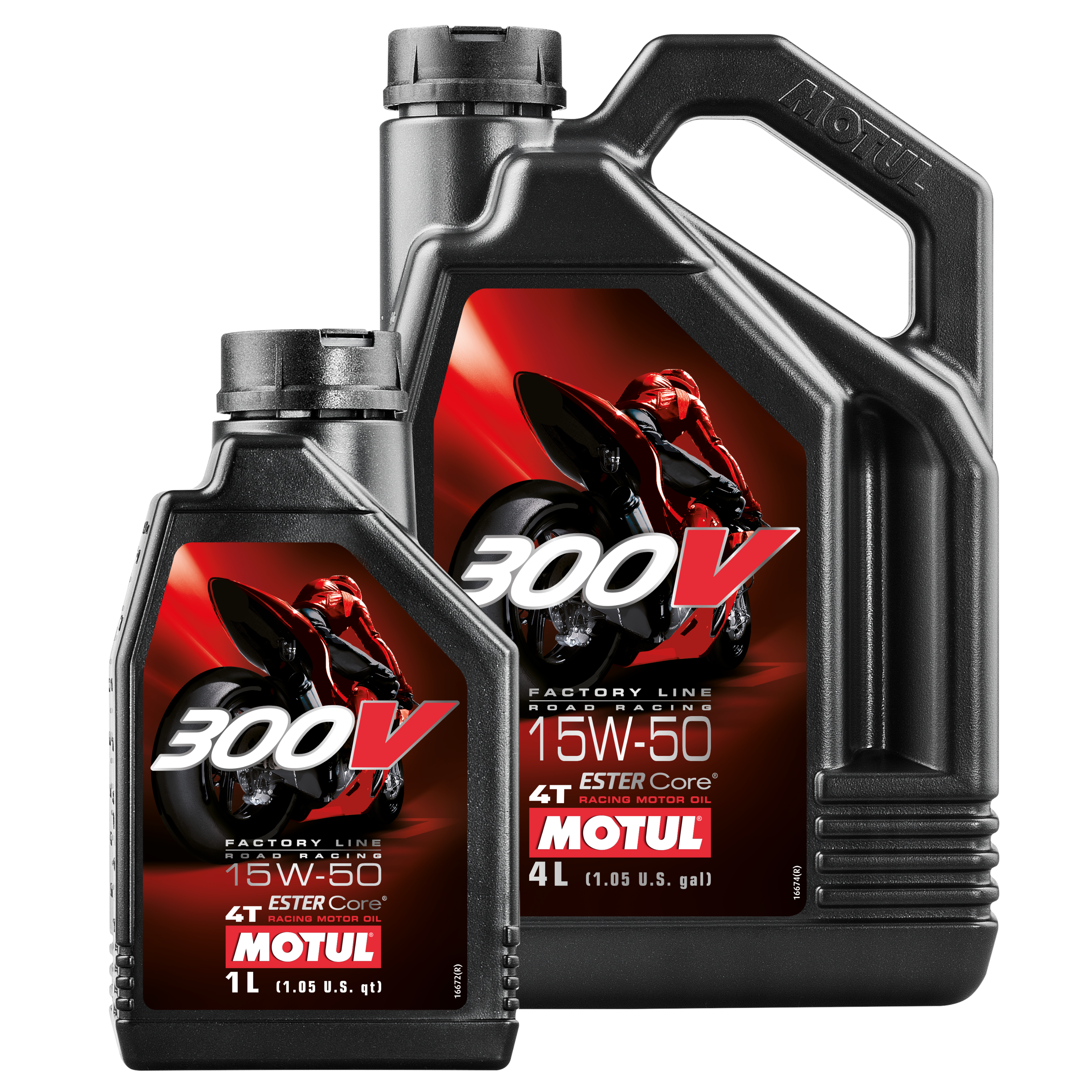 MOTUL Motorrad 300V 4T FL Road Racing 15W-50 Hochleistungsmotorenöl 4+1 Liter