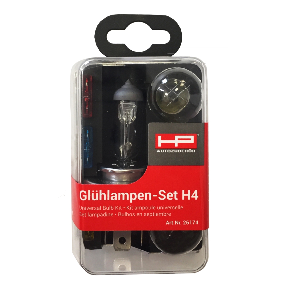 HP Autozubehör Glühlampen-Set H4 5 Watt Glassockellampe 12 Volt 1x26174HP