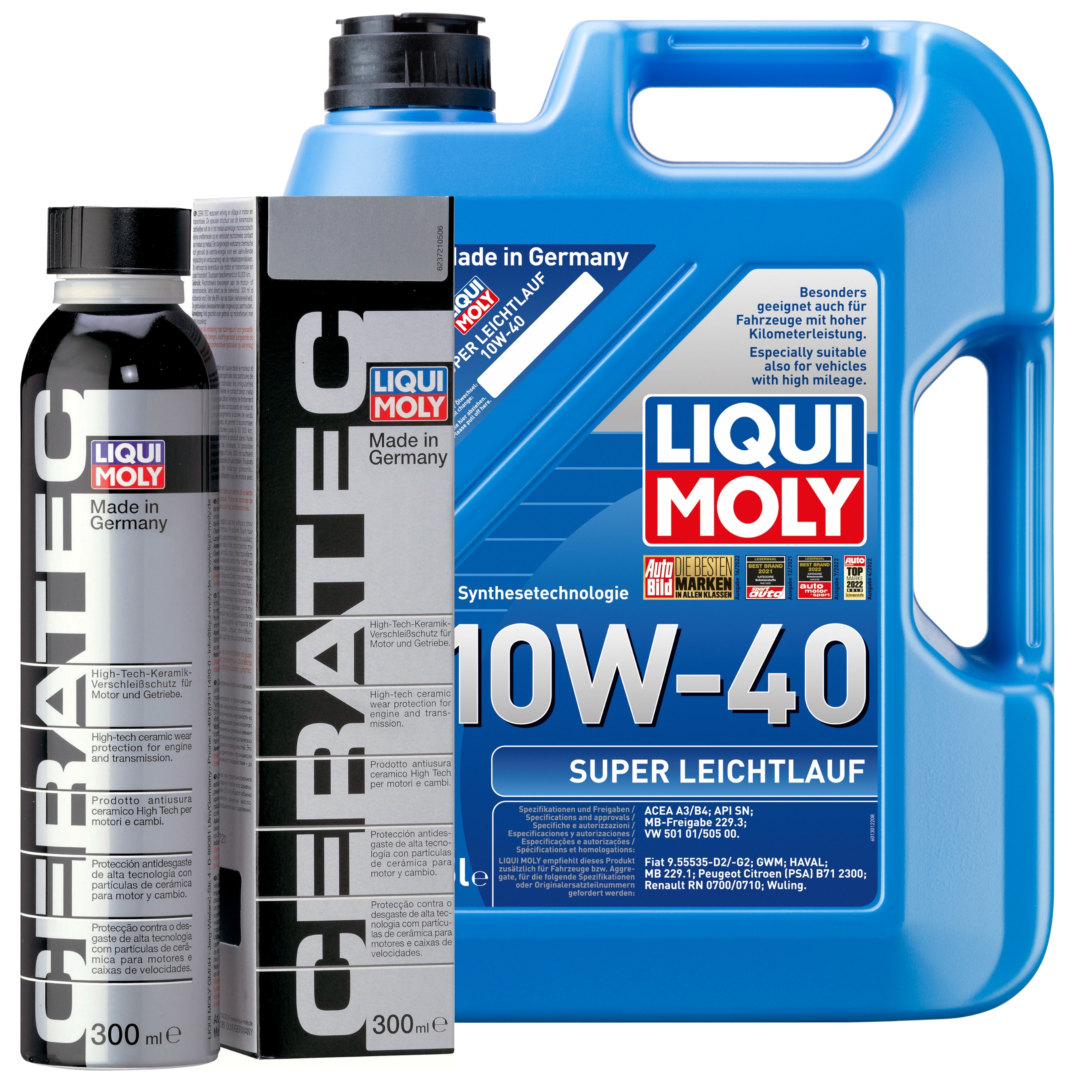 Liqui Moly 1x LM49187 Super Leichtlauf 10W-40 5l + Cera Tec 300ml