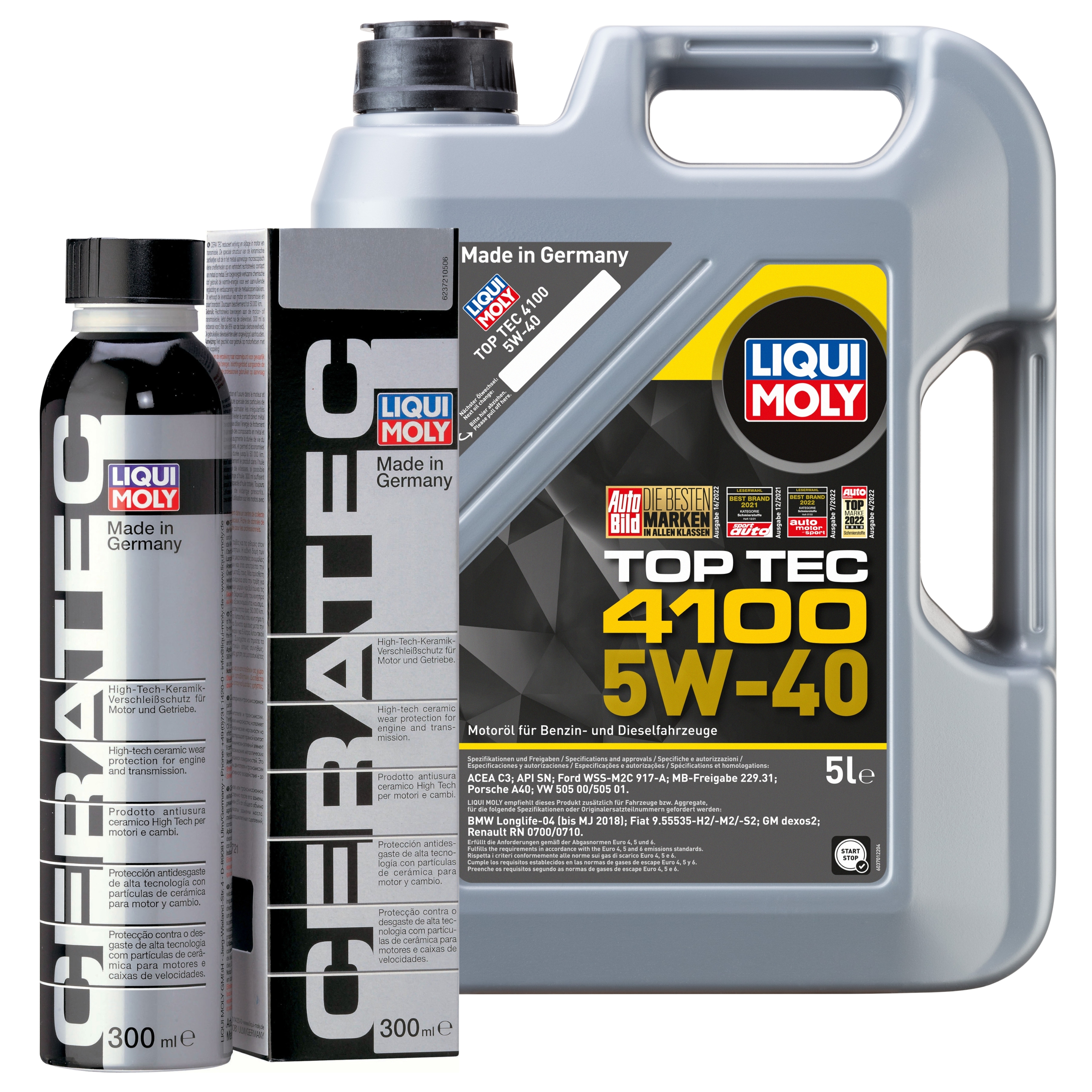 Liqui Moly 1x LM49193 Top Tec 4100 5W-40 5l + Cera Tec 300ml