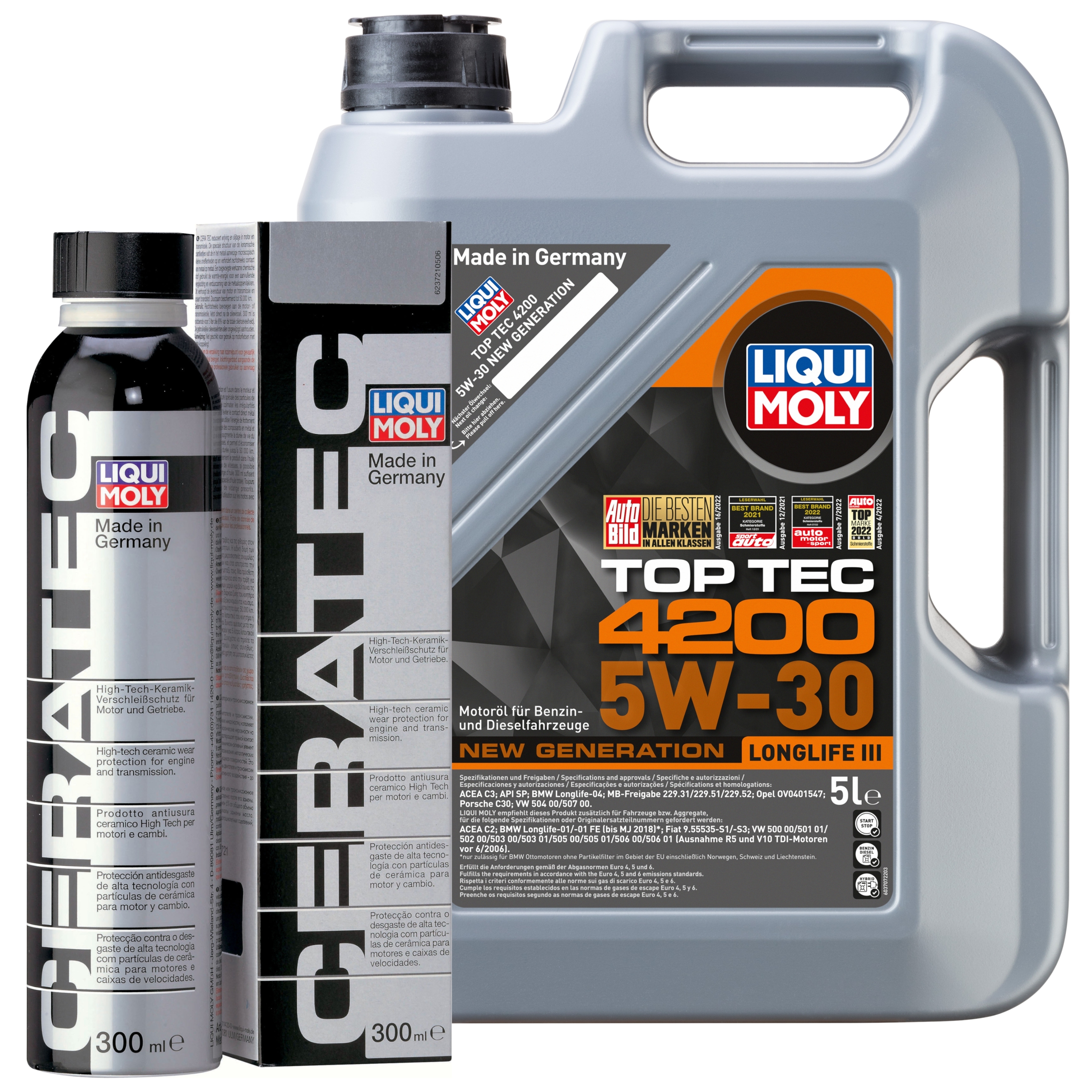 Liqui Moly 1x LM49196 Top Tec 4200 5W-30 5l + Cera Tec 300ml