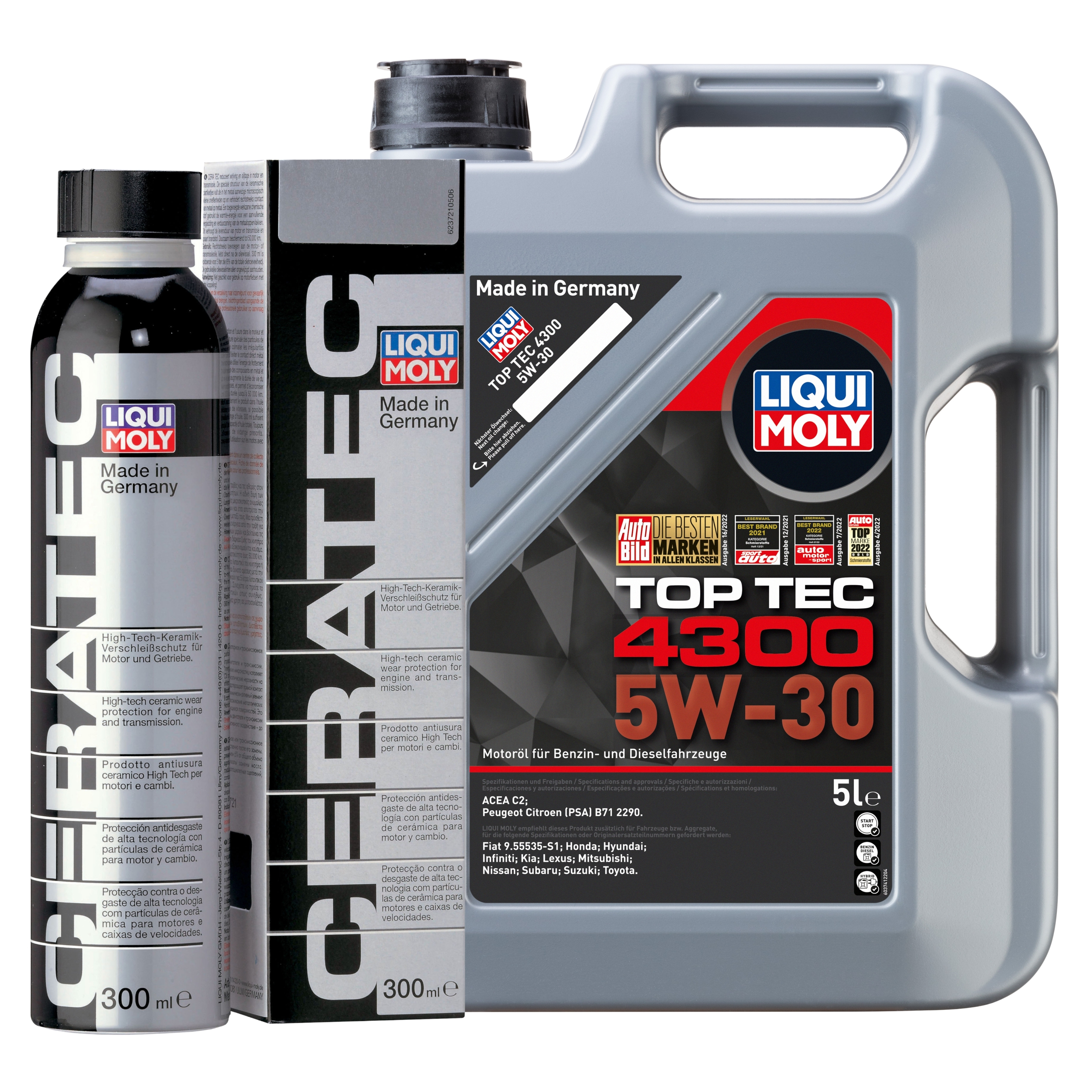 Liqui Moly 1x LM49199 300ml Top Tec 4300 5W-30 5l + Cera Tec