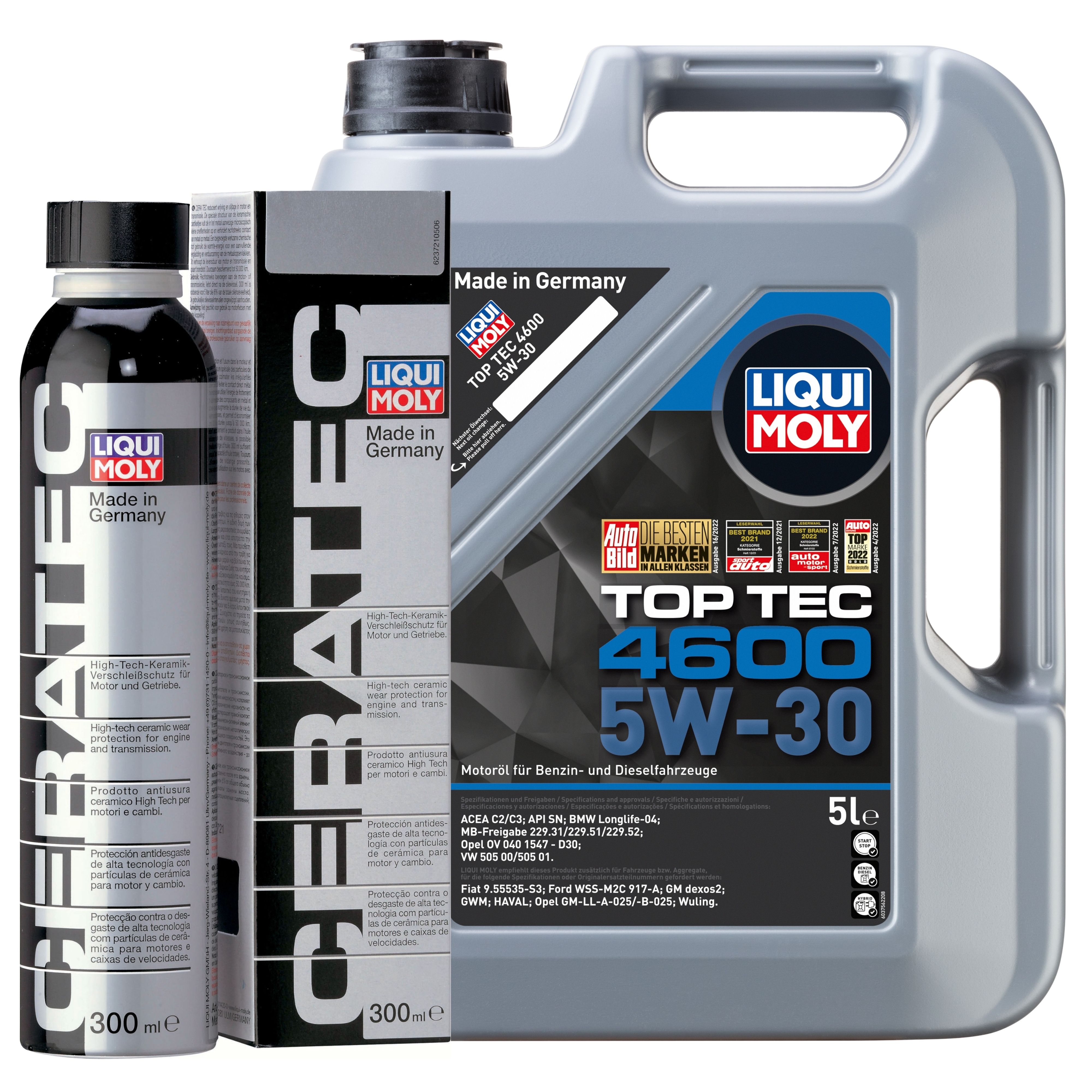 Liqui Moly 1x LM49202 Top Tec 4600 5W-30 5l + Cera Tec 300ml