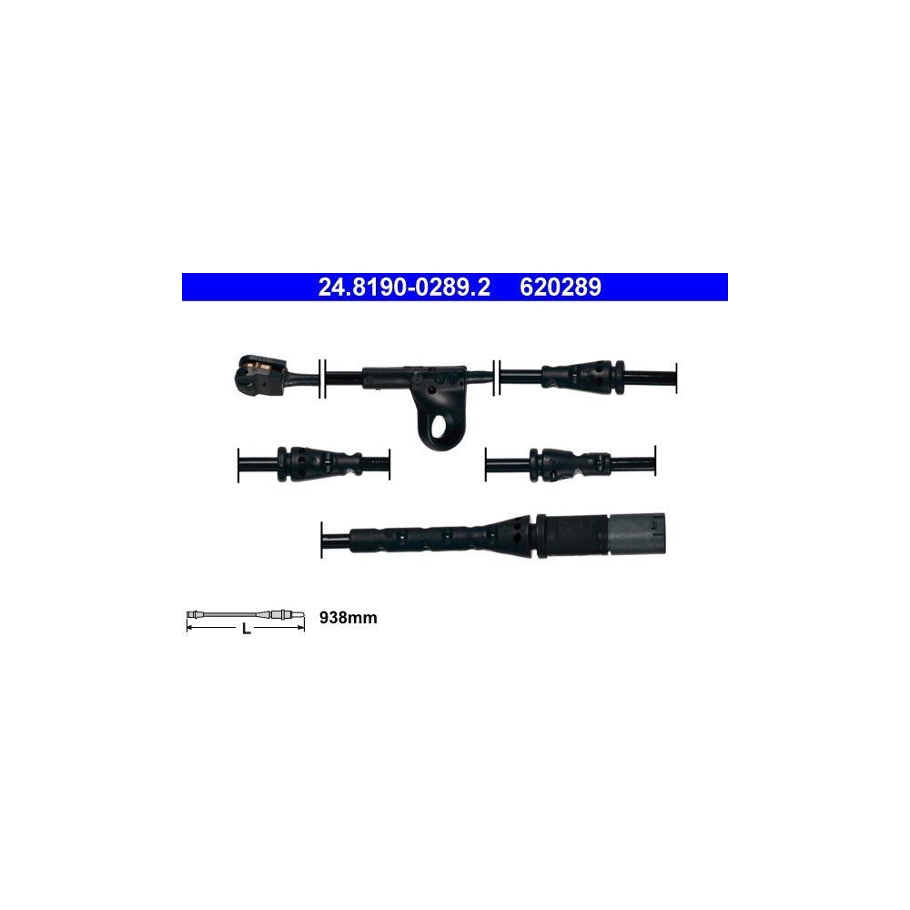 Warnkontakt, Bremsbelagverschleiß ATE 24.8190-0289.2 für BMW, Vorderachse