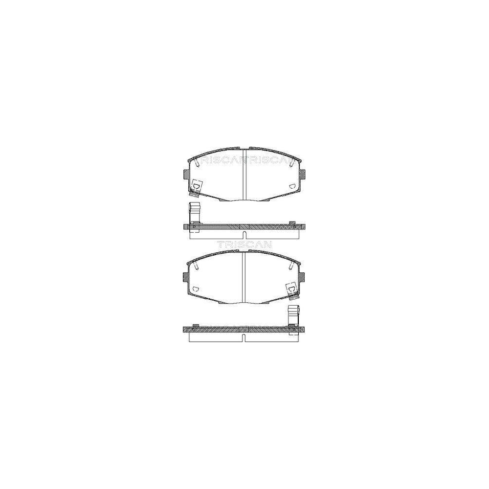 Bremsbelagsatz, Scheibenbremse TRISCAN 8110 13151 für TOYOTA, Vorderachse