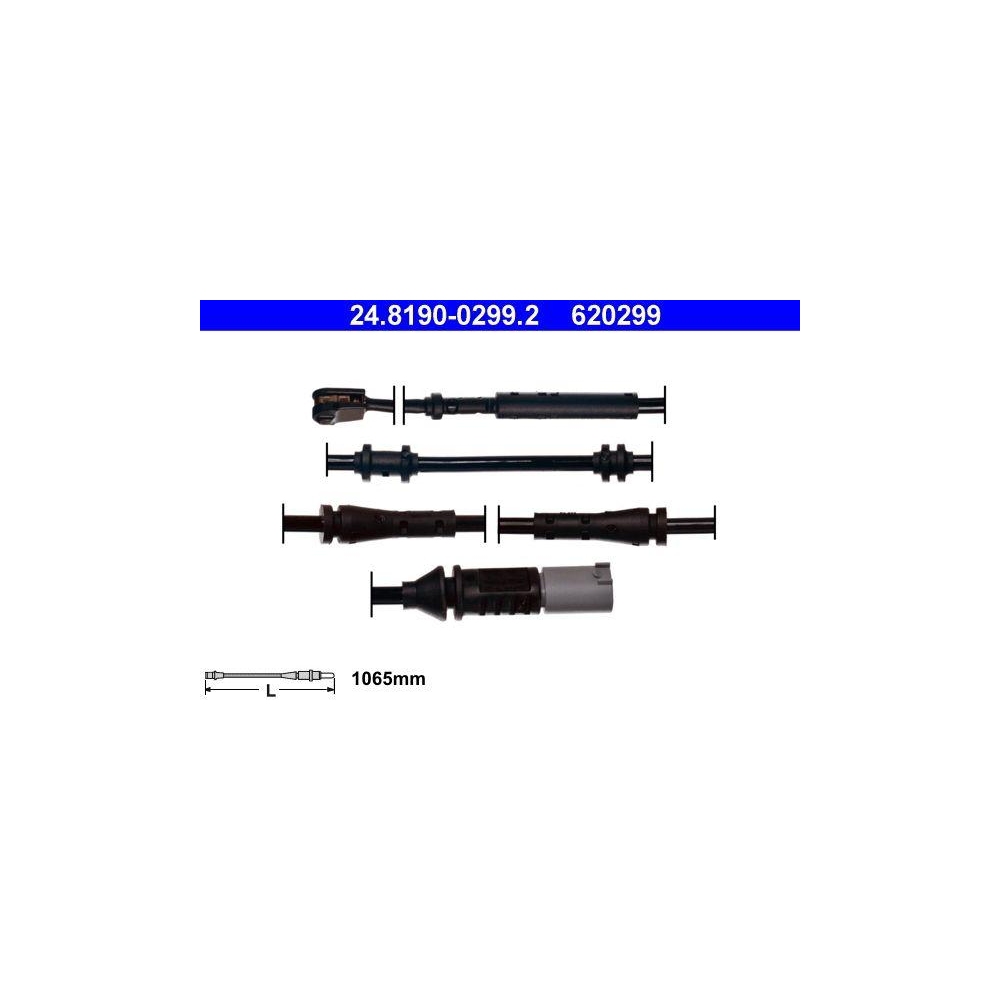 Warnkontakt, Bremsbelagverschleiß ATE 24.8190-0299.2 für BMW, Hinterachse
