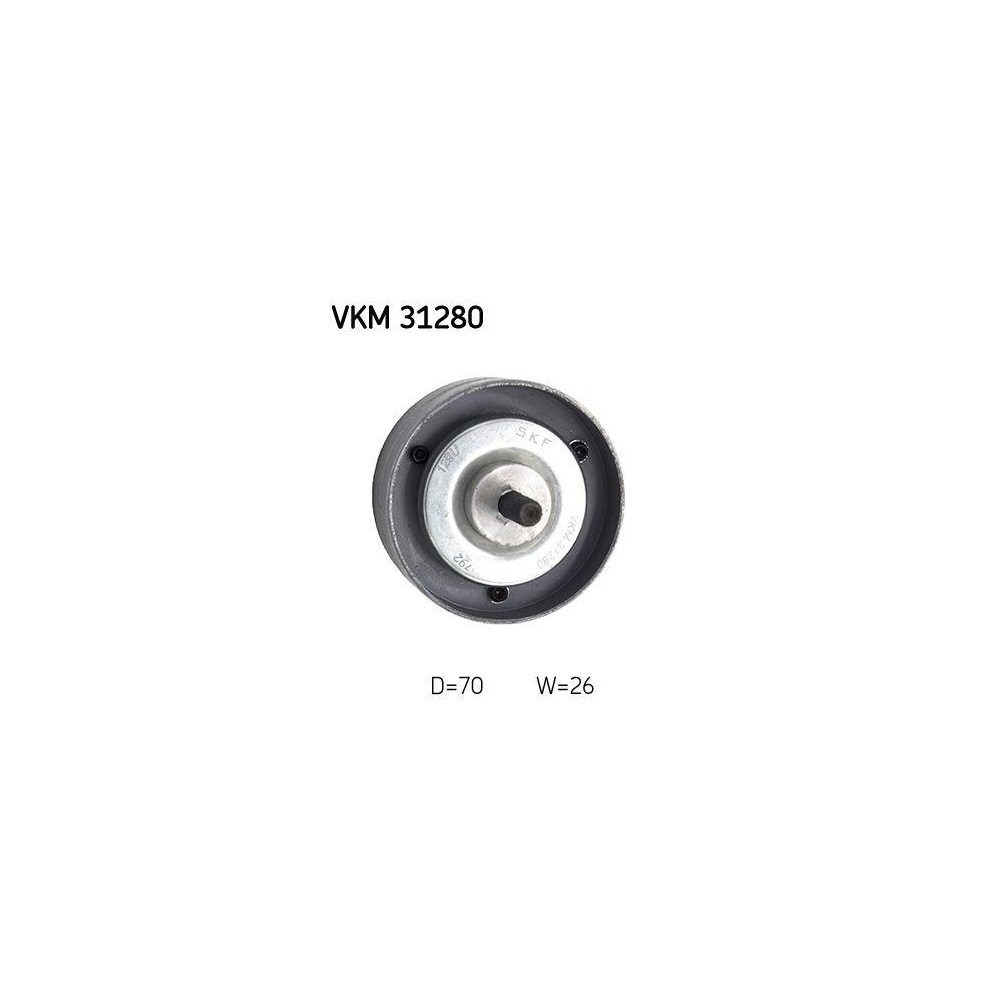 Umlenk-/Führungsrolle, Keilrippenriemen SKF VKM 31280 für AUDI SEAT SKODA VW