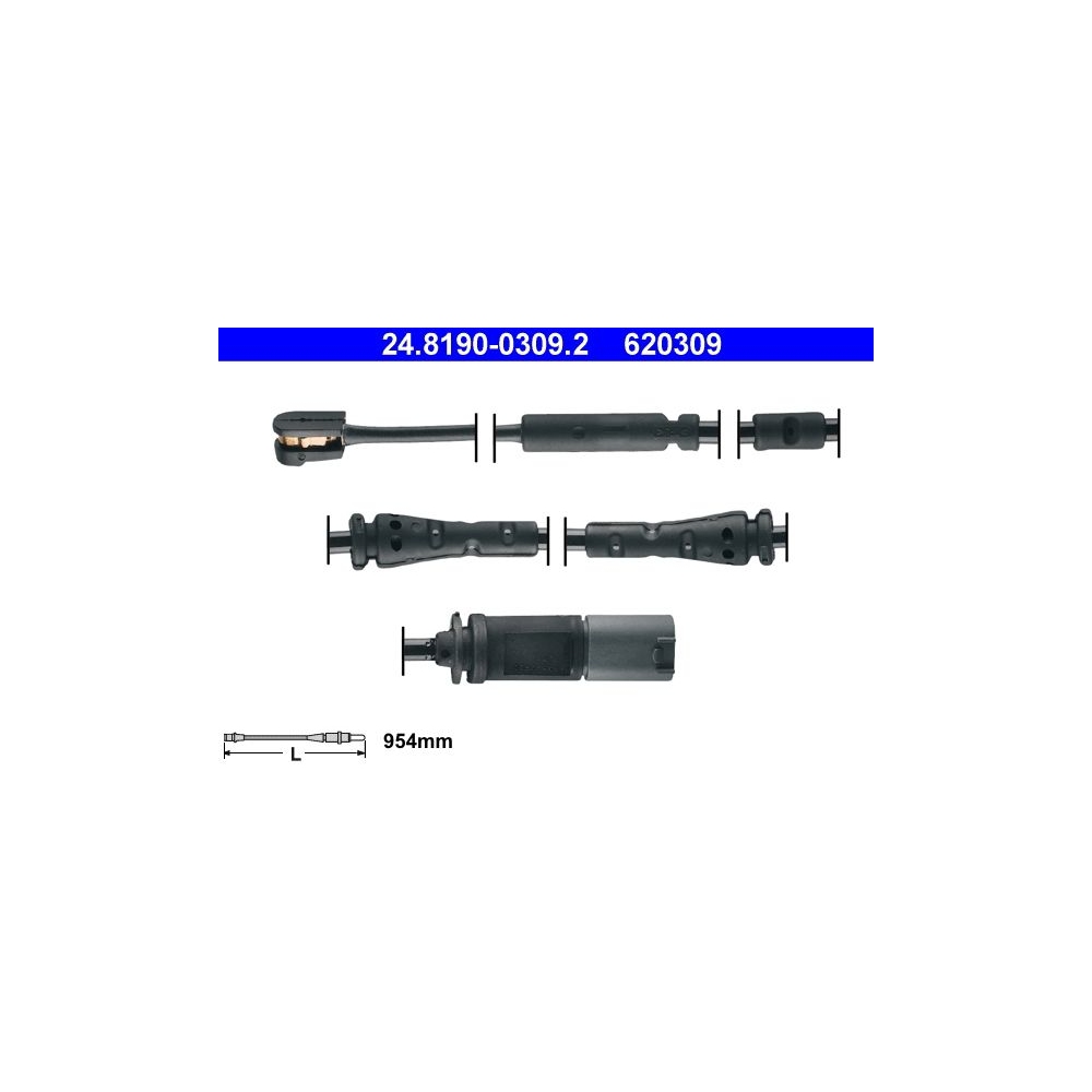 Warnkontakt, Bremsbelagverschleiß ATE 24.8190-0309.2 für BMW, Vorderachse links