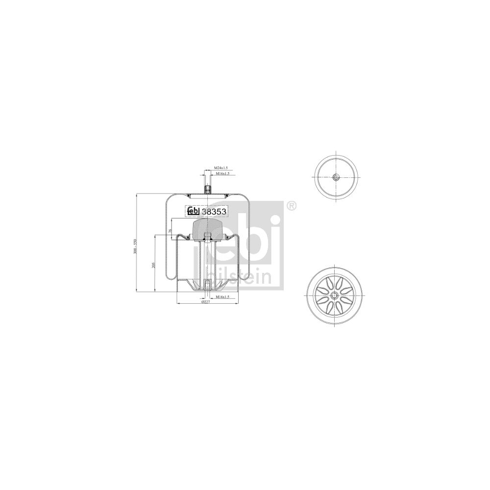 Febi Bilstein 1x 38353 Luftfederbalg mit Stahlkolben