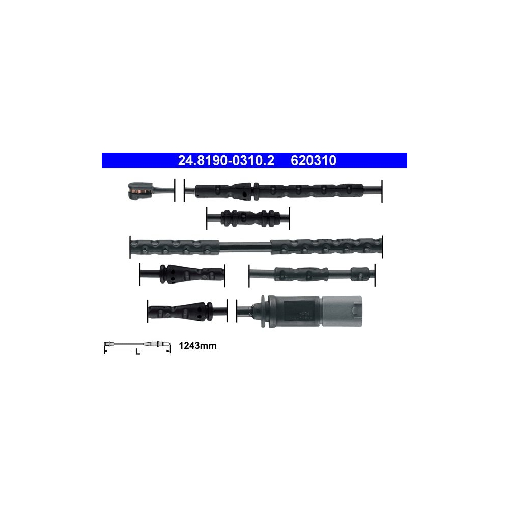 Warnkontakt, Bremsbelagverschleiß ATE 24.8190-0310.2 für BMW, Hinterachse