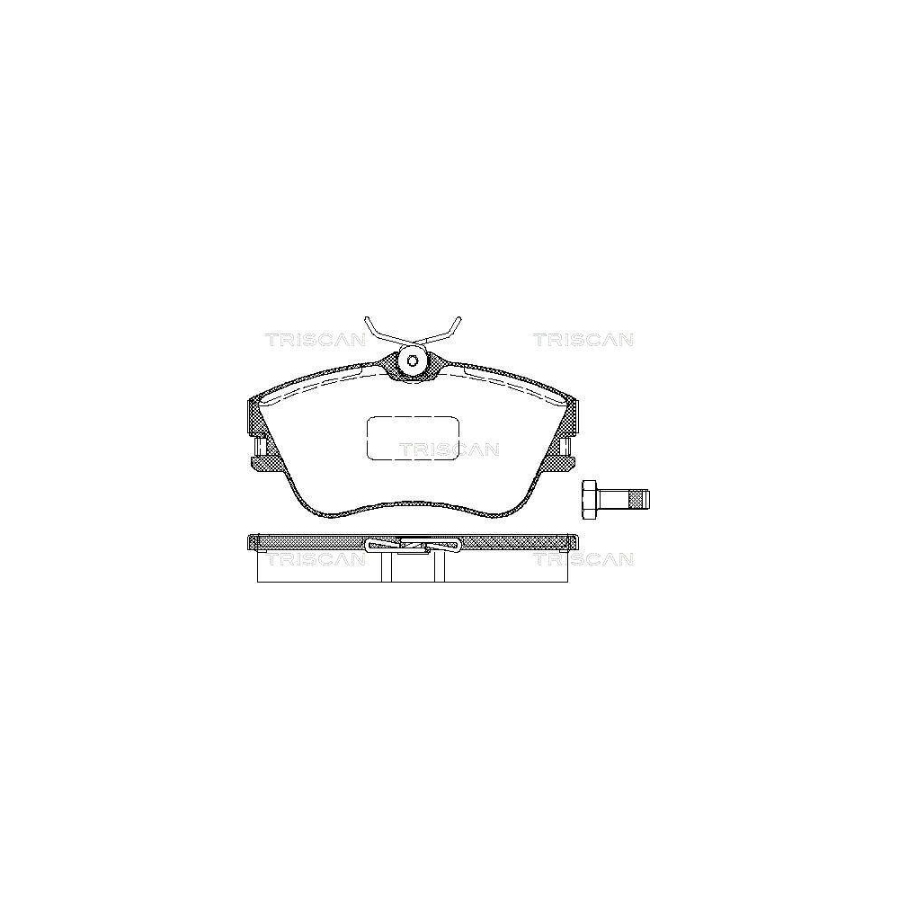 Bremsbelagsatz, Scheibenbremse TRISCAN 8110 29001 für VW, Vorderachse