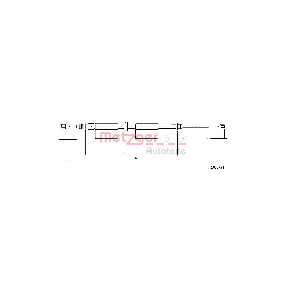 Seilzug, Feststellbremse METZGER 10.6794 für RENAULT, hinten links