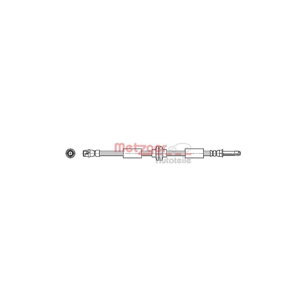 Bremsschlauch METZGER 4110362 GREENPARTS für VW, Vorderachse links