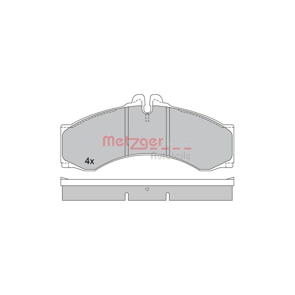 Bremsbelagsatz, Scheibenbremse METZGER 1170400 GREENPARTS für MERCEDES-BENZ VAG