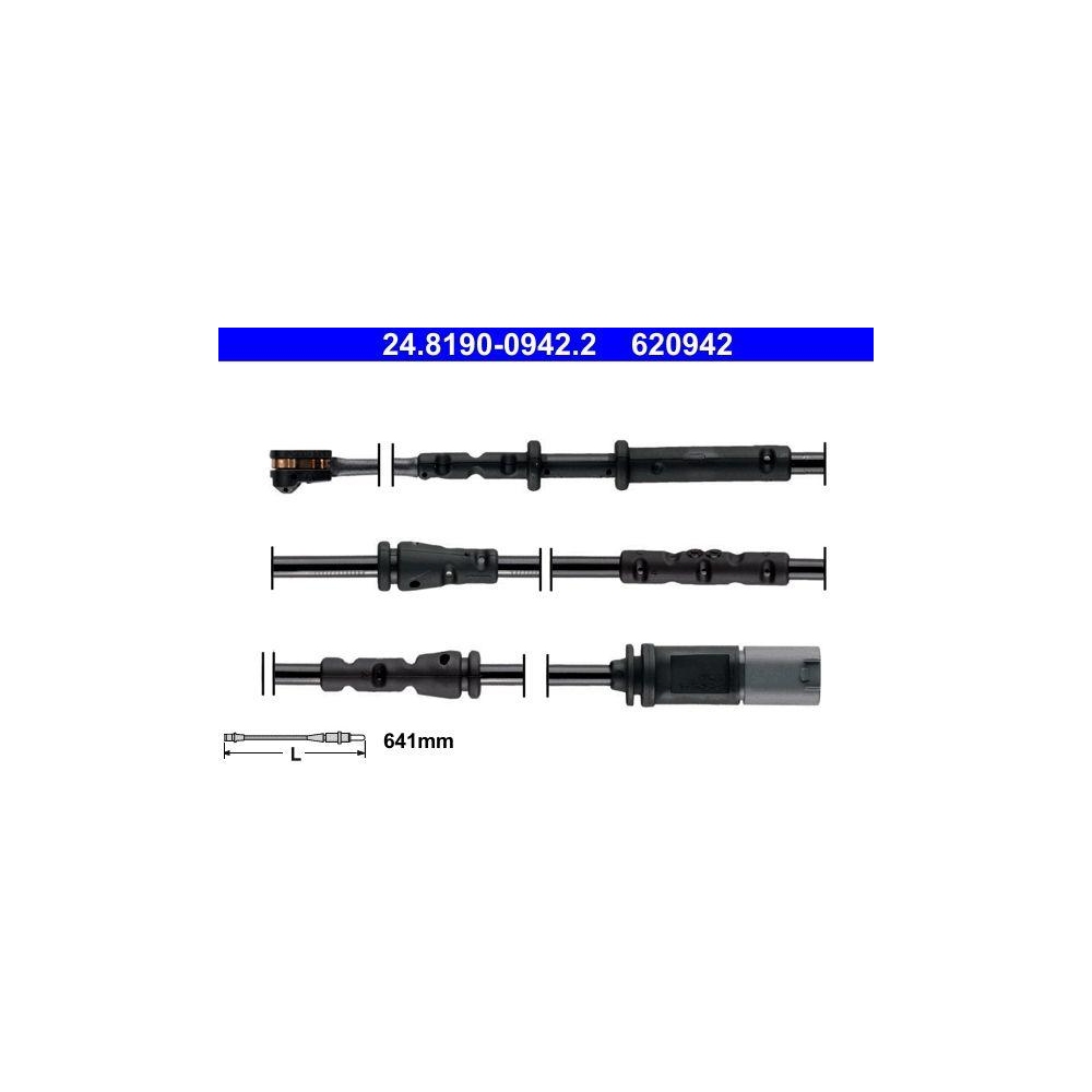 Warnkontakt, Bremsbelagverschleiß ATE 24.8190-0942.2 für BMW MINI, Hinterachse