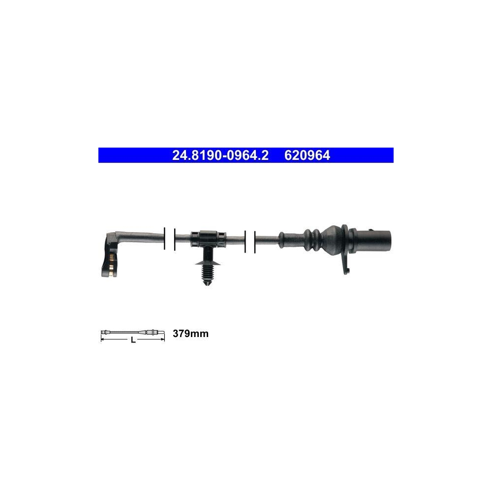 Warnkontakt, Bremsbelagverschleiß ATE 24.8190-0964.2 für VAG, Hinterachse