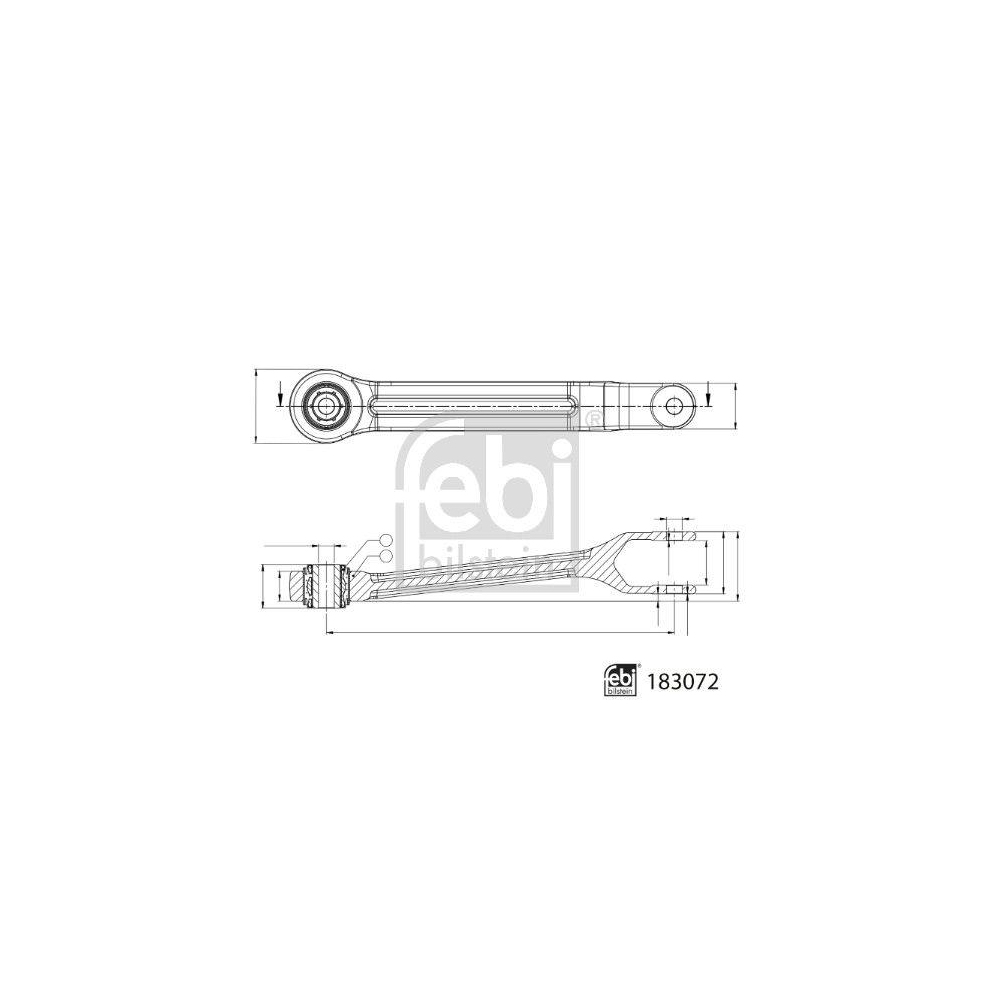 Stange/Strebe, Stabilisator FEBI BILSTEIN 183072 für SCANIA, Vorderachse