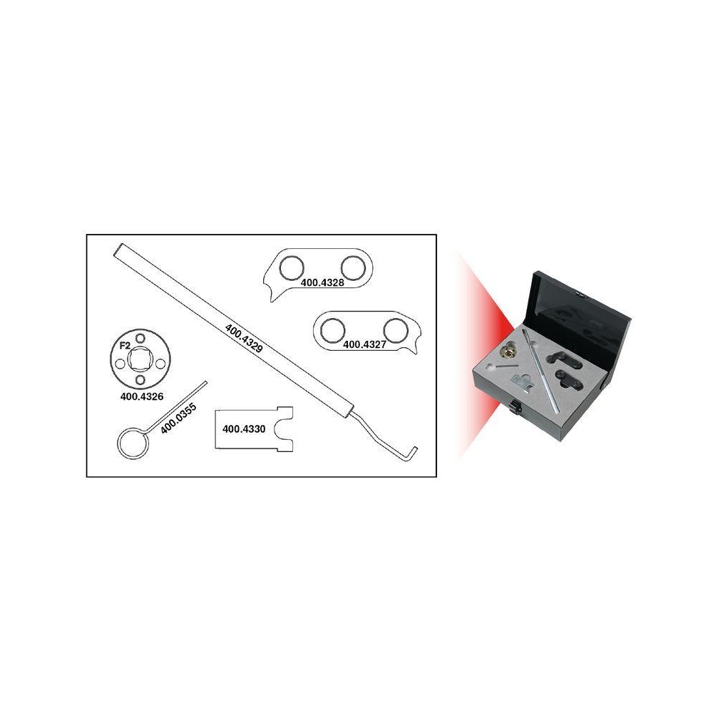 Einstellwerkzeugsatz, Steuerzeiten KS TOOLS 400.4325 für