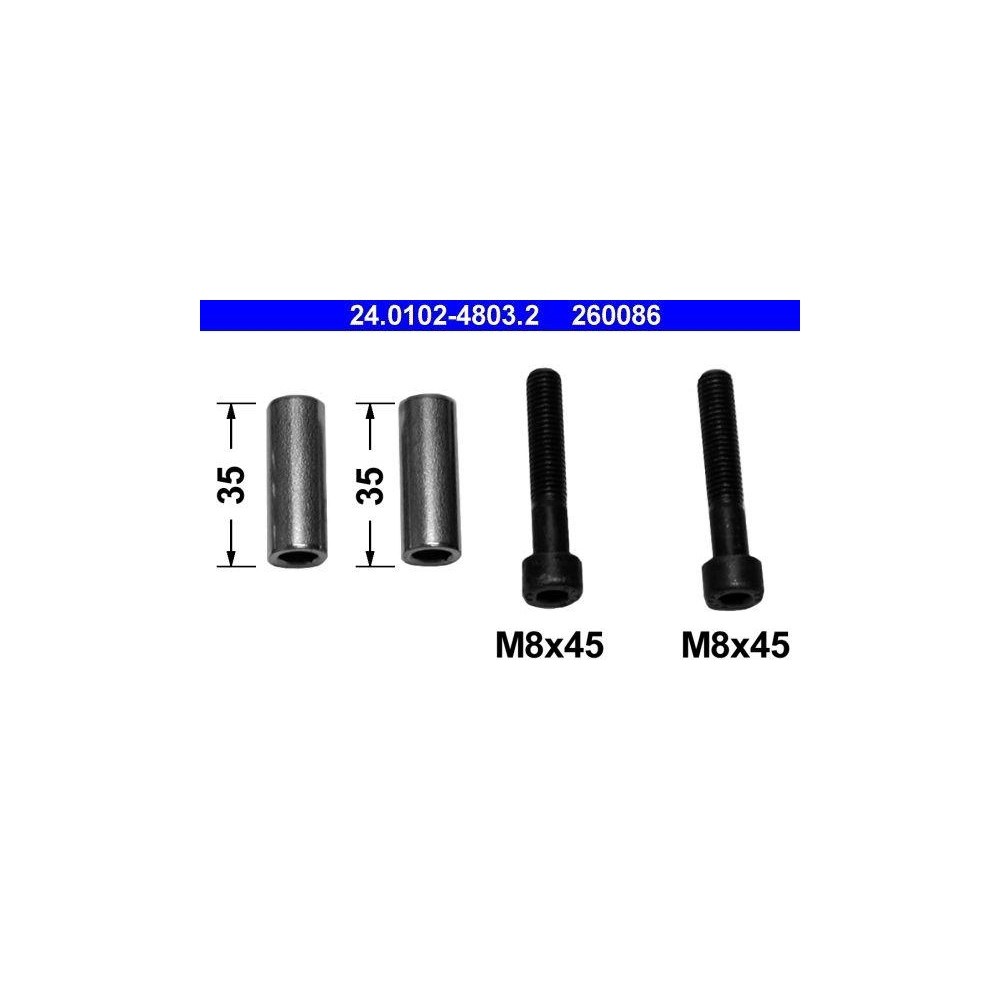 Führungshülsensatz, Bremssattel ATE 24.0102-4803.2 für, Vorderachse