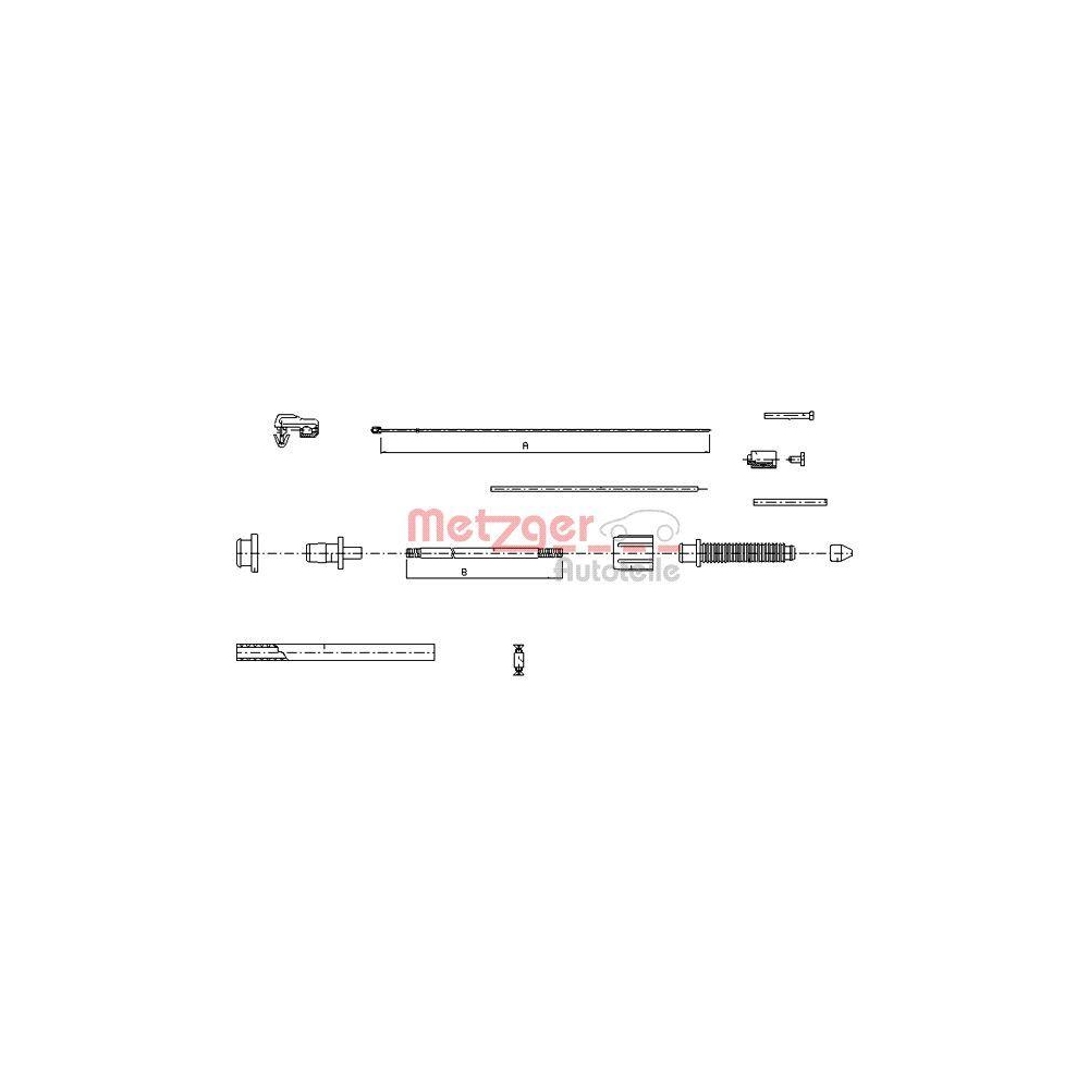 Gaszug METZGER 10.0382 COFLE für RENAULT