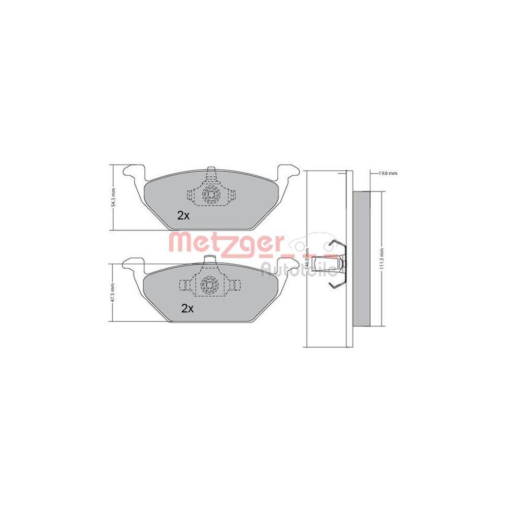 Bremsbelagsatz, Scheibenbremse METZGER 1170027 GREENPARTS für SEAT SKODA VW VAG