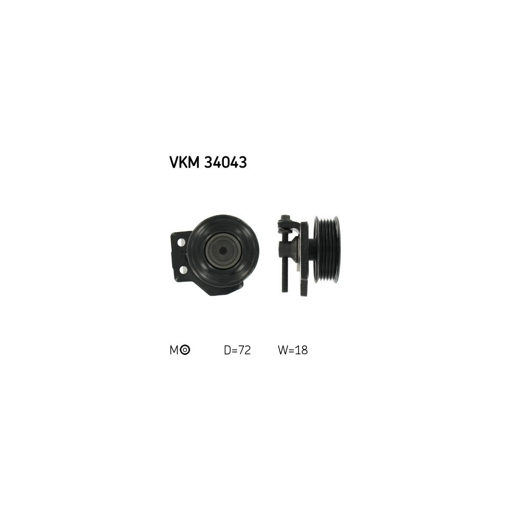 Spannrolle, Keilrippenriemen SKF VKM 34043 für FORD, rechts