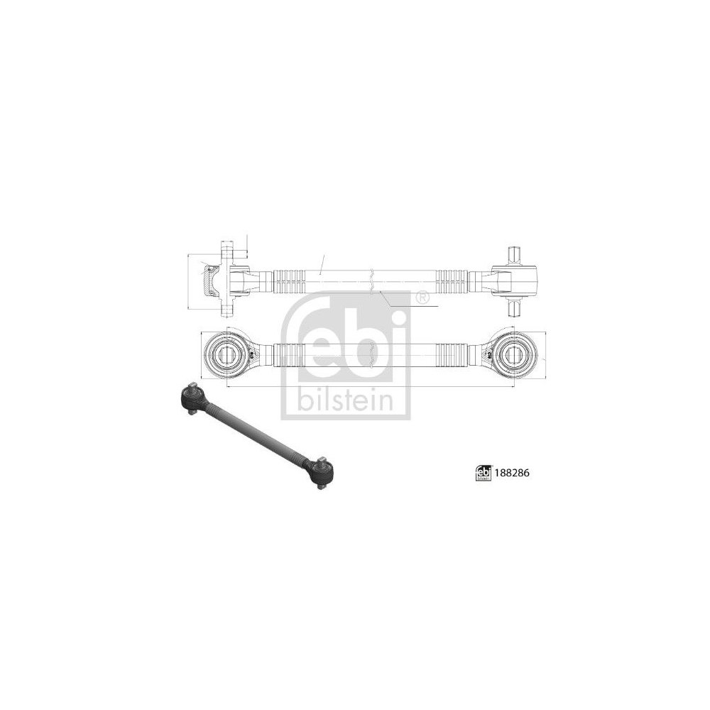 Lenker, Radaufhängung FEBI BILSTEIN 188286 für VOLVO, vorne