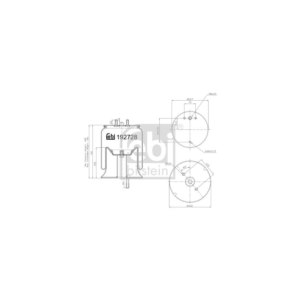 Federbalg, Luftfederung FEBI BILSTEIN 192728 febi Plus für FORD