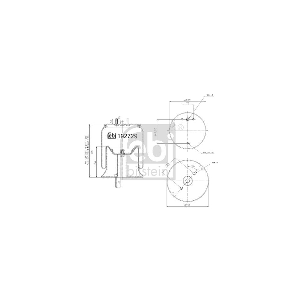 Federbalg, Luftfederung FEBI BILSTEIN 192729 febi Plus für FORD