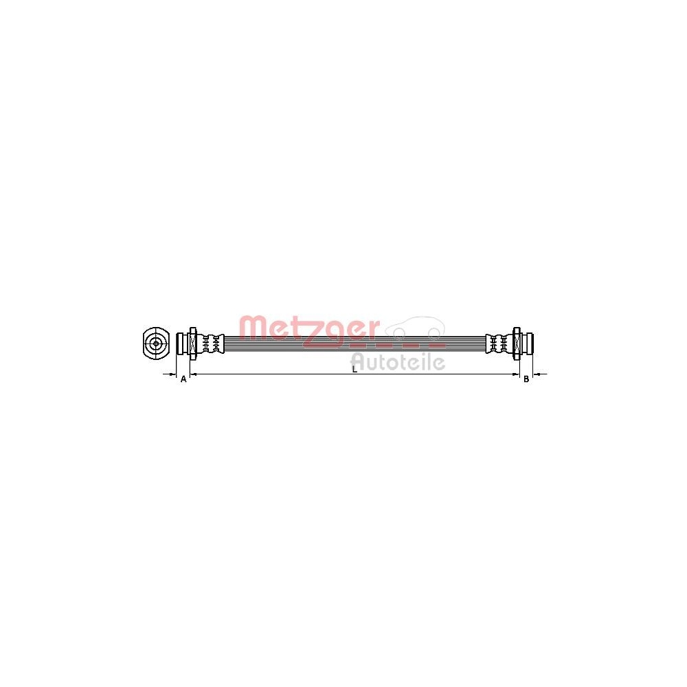 Bremsschlauch METZGER 4110469 für SUZUKI, Hinterachse links, Hinterachse rechts