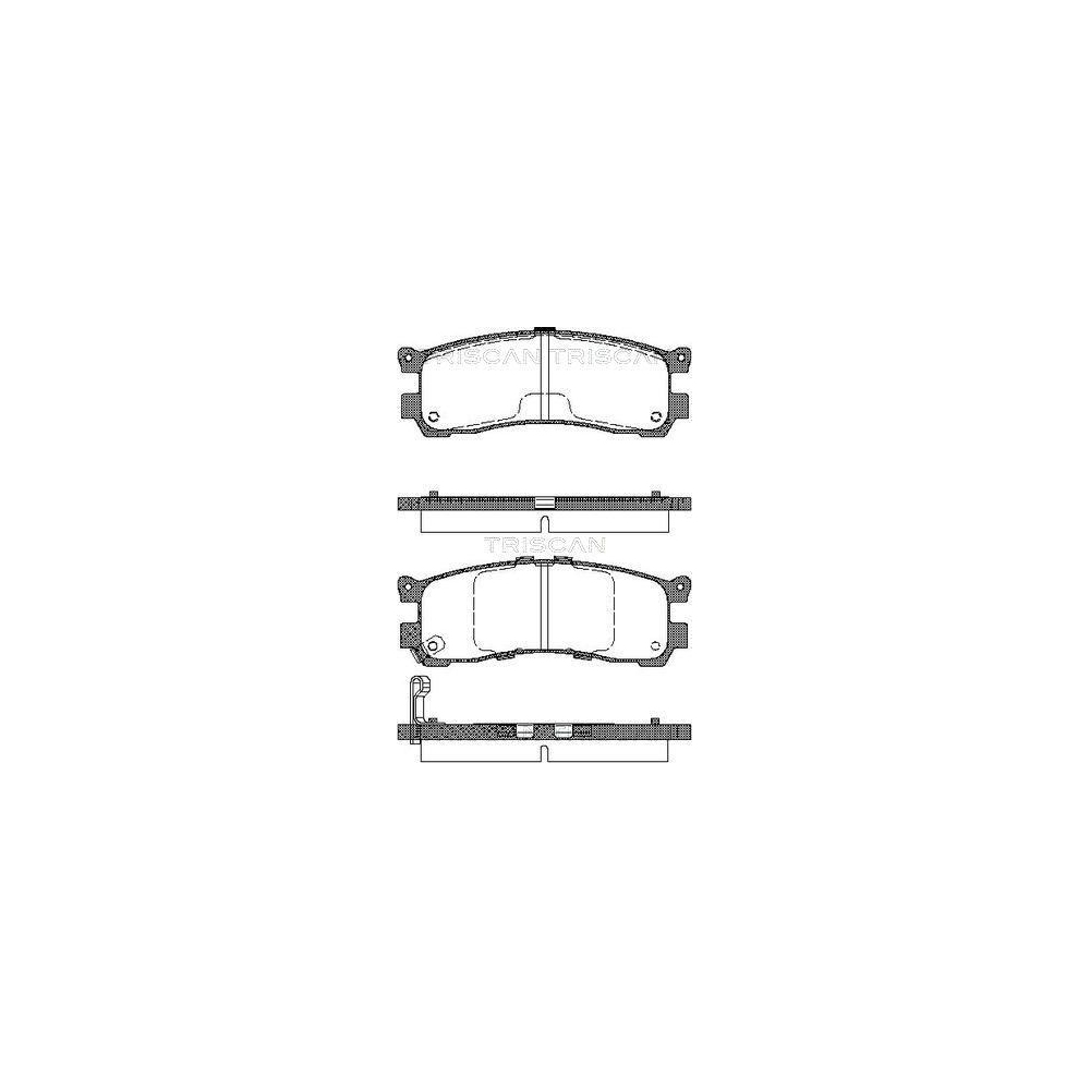 Bremsbelagsatz, Scheibenbremse TRISCAN 8110 50008 für MAZDA, Hinterachse