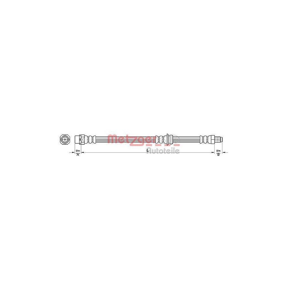 Bremsschlauch METZGER 4110478 GREENPARTS für BMW, Vorderachse links