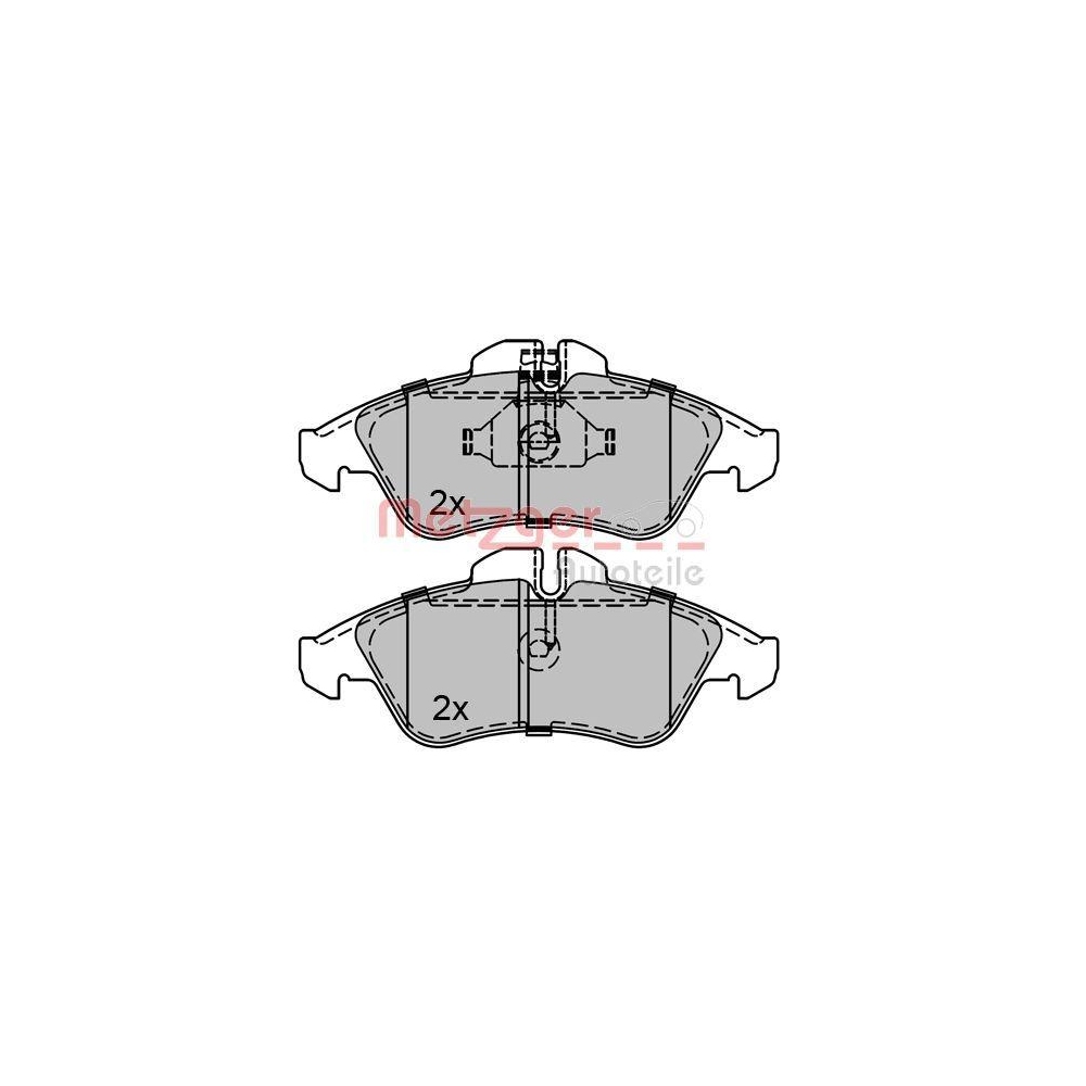 Bremsbelagsatz, Scheibenbremse METZGER 1170071 GREENPARTS für CHRYSLER VAG