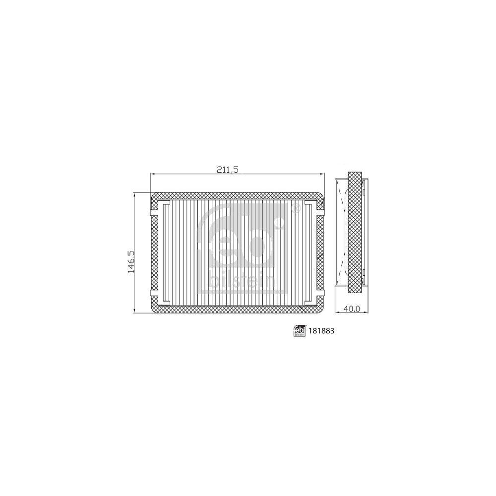 Filter, Innenraumluft FEBI BILSTEIN 181883 für JOHN DEERE