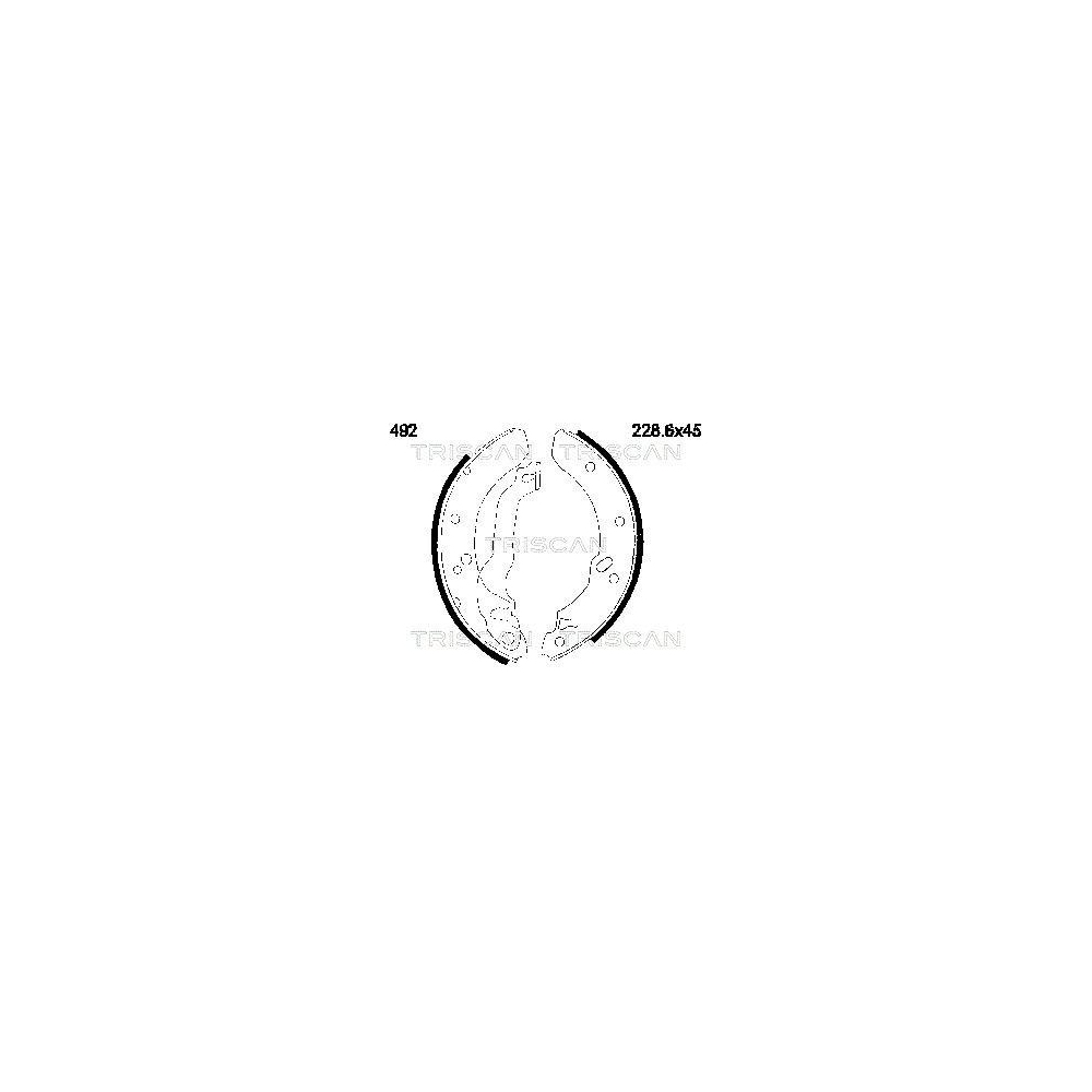 Bremsbackensatz TRISCAN 8100 16492 für FORD, Hinterachse