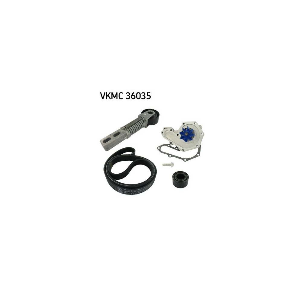 Wasserpumpe + Keilrippenriemensatz SKF VKMC 36035 für MITSUBISHI OPEL RENAULT