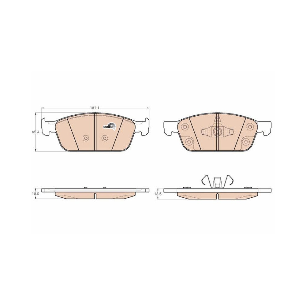 Bremsbelagsatz, Scheibenbremse TRW GDB2009 COTEC für FORD FORD (CHANGAN)