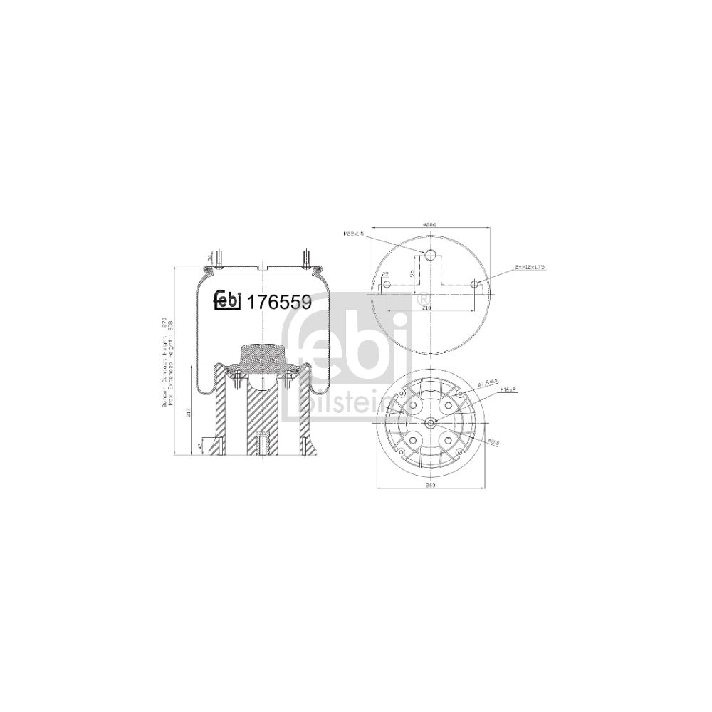 Febi Bilstein 1x 176559 Luftfederbalg