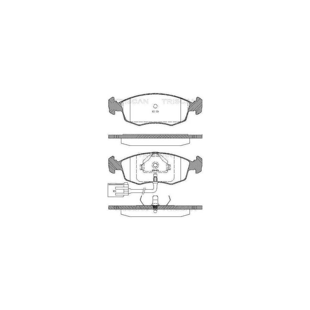 Bremsbelagsatz, Scheibenbremse TRISCAN 8110 16163 für FORD, Vorderachse