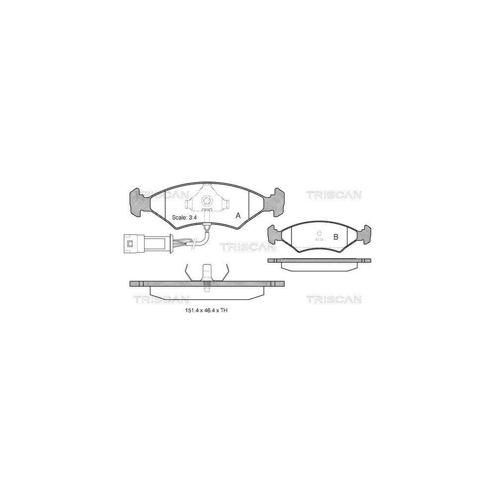 Bremsbelagsatz, Scheibenbremse TRISCAN 8110 16801 für FORD, Vorderachse