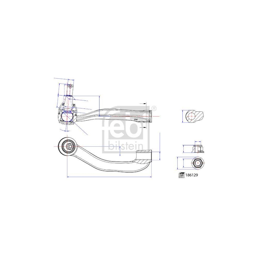 Spurstangenkopf FEBI BILSTEIN 186129 für MAN VW, Vorderachse rechts