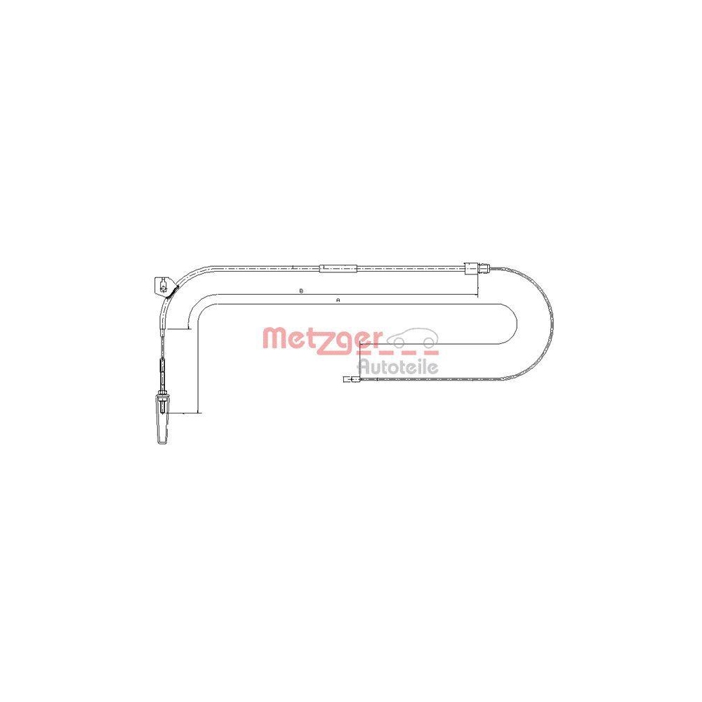 Seilzug, Feststellbremse METZGER 10.9331 für MERCEDES-BENZ, vorne